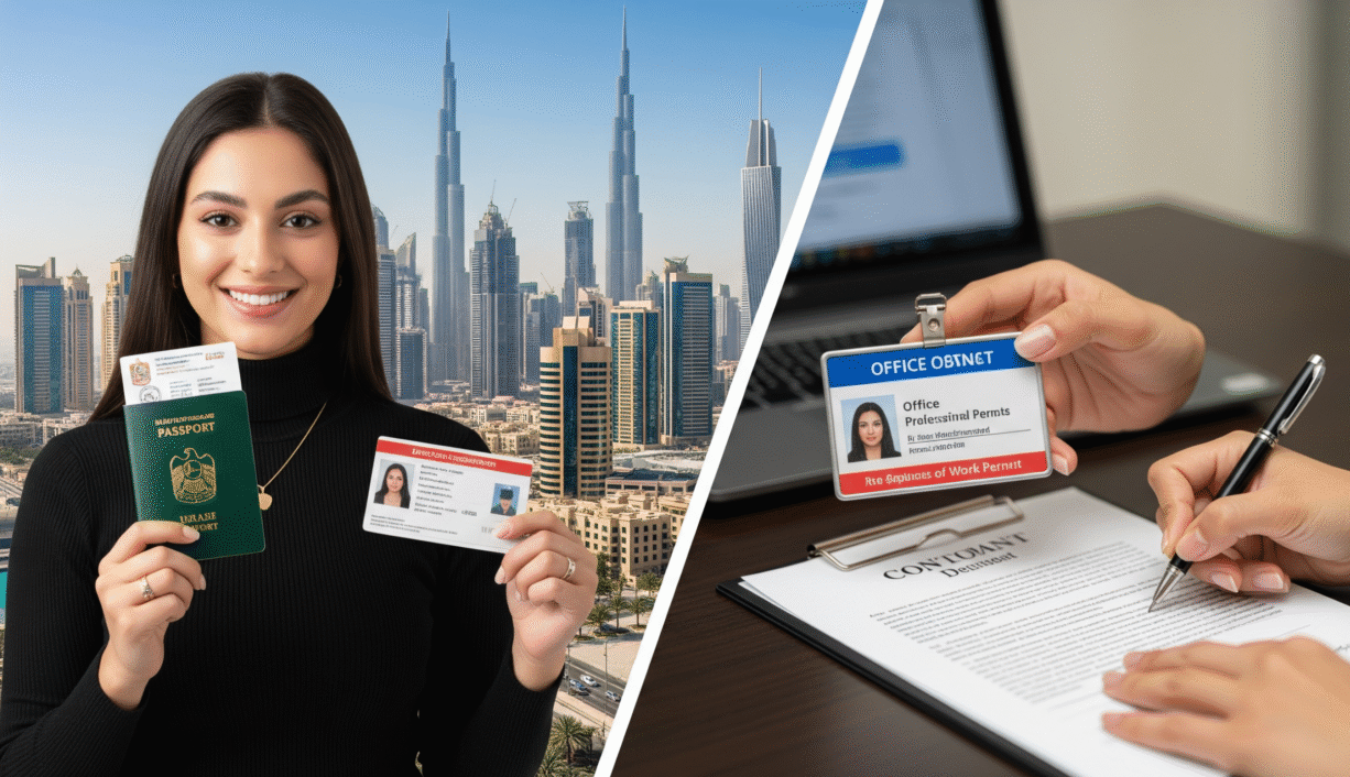 Building her career in the UAE 🇦🇪 — know the UAE work permit vs employment visa difference.